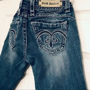 ROCK REVIVAL CAPRI ADELE STYLE DENIM JEANS - SIZE 27 women